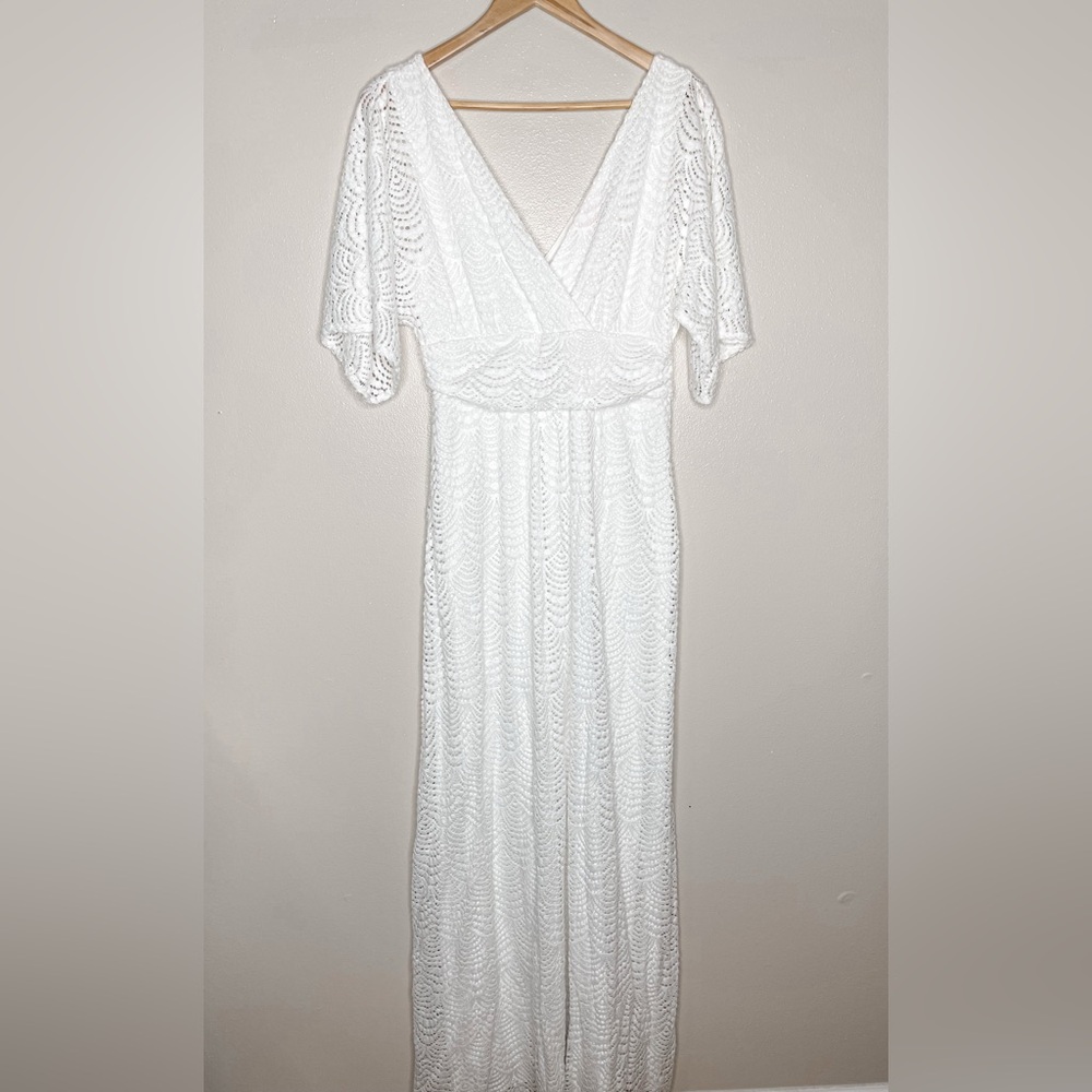 Lilly Pulitzer | Coastal Lace Bridal Bachelorette Maxi Parigi Dress - Picture 7 of 14